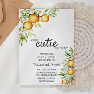 Invitación a Baby Shower de Naranjas cortos