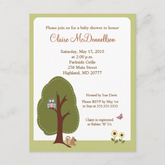 Invitación a Baby Shower de Nature Woodland Earthy