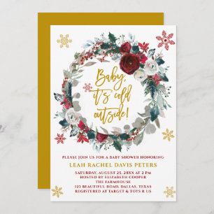Invitación a Baby Shower de navidades