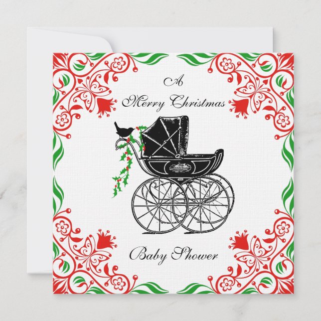 Invitación a Baby Shower de navidades (Anverso)