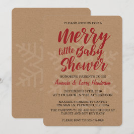 Invitación a Baby Shower de navidades