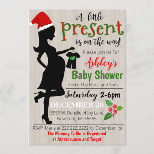 Invitación a Baby Shower de Navidades