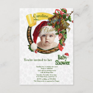Invitación a Baby Shower de navidades