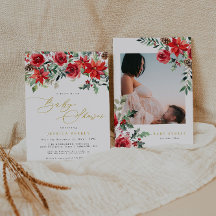 Invitación a Baby Shower de navidades