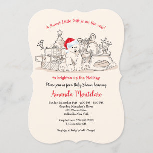 Invitación a Baby Shower de Navidades