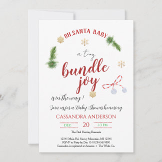Invitación a Baby Shower de navidades
