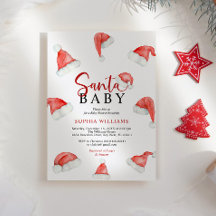 Invitación a Baby Shower de Navidades de bebé de S
