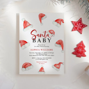 Invitación a Baby Shower de Navidades de bebé de S
