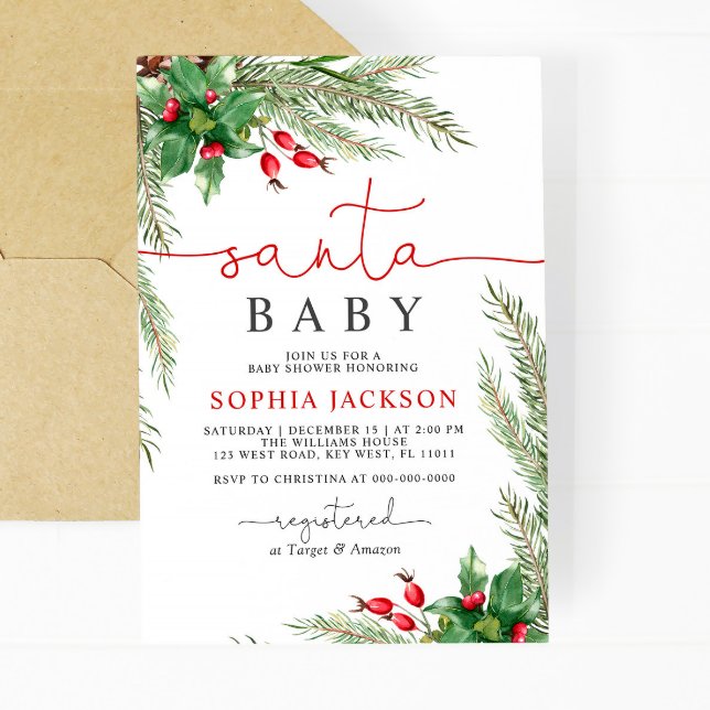 Invitación a Baby Shower de Navidades de bebé de S (Subido por el creador)