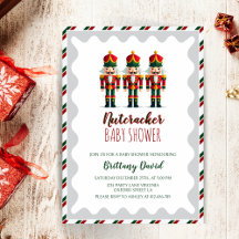 Invitación a Baby Shower de Navidades de Fiestas d