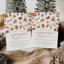 Invitación a Baby Shower de Navidades de invierno