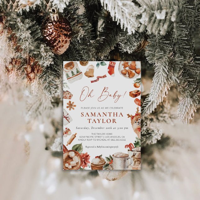 Invitación a Baby Shower de Navidades de invierno (Subido por el creador)