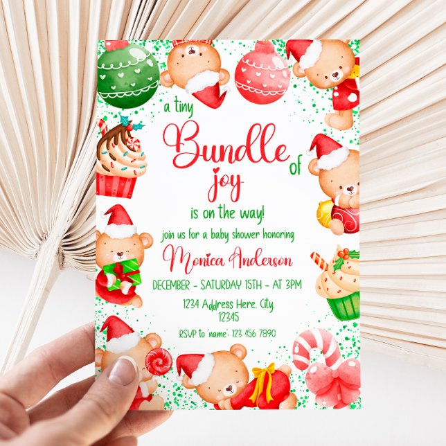 Invitación a Baby Shower de Navidades neutrales de (Subido por el creador)