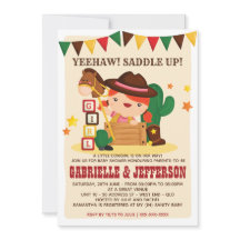 Invitación a Baby Shower de niña pequeña