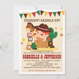 Invitación a Baby Shower de niña pequeña