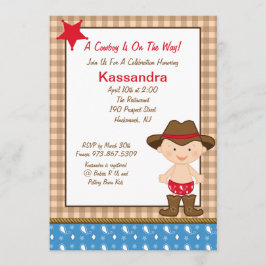 Invitación a Baby Shower de niñito occidental