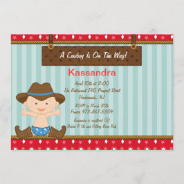 Invitación a Baby Shower de niñito occidental