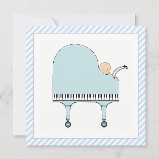 Invitación a baby shower de niño (Anverso)