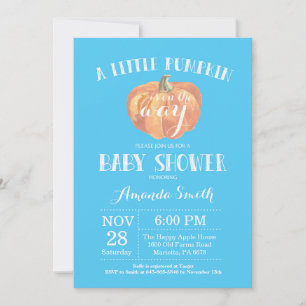 Invitación a Baby Shower de Niño con Calabaza de O