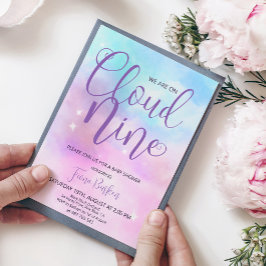 Invitación a Baby Shower de Nueve Chicas en la nub