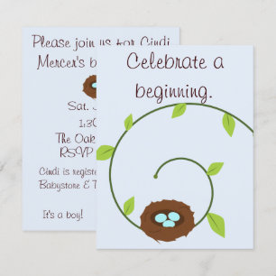Invitación a Baby Shower de Nuevos Comienzos