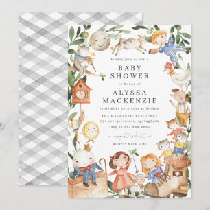 Invitación a Baby Shower de Nursery Rhymes