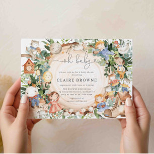 Invitación a Baby Shower de Nursery Rhymes
