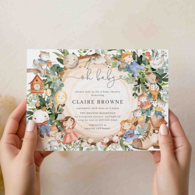 Invitación a Baby Shower de Nursery Rhymes (Subido por el creador)