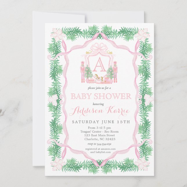 Invitación a Baby Shower de Nutcracker (Anverso)