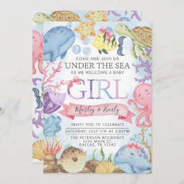 Invitación a Baby Shower de Ocean Under Sea Chica