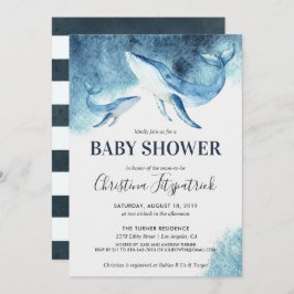 Invitación a Baby Shower de Ocean Whale