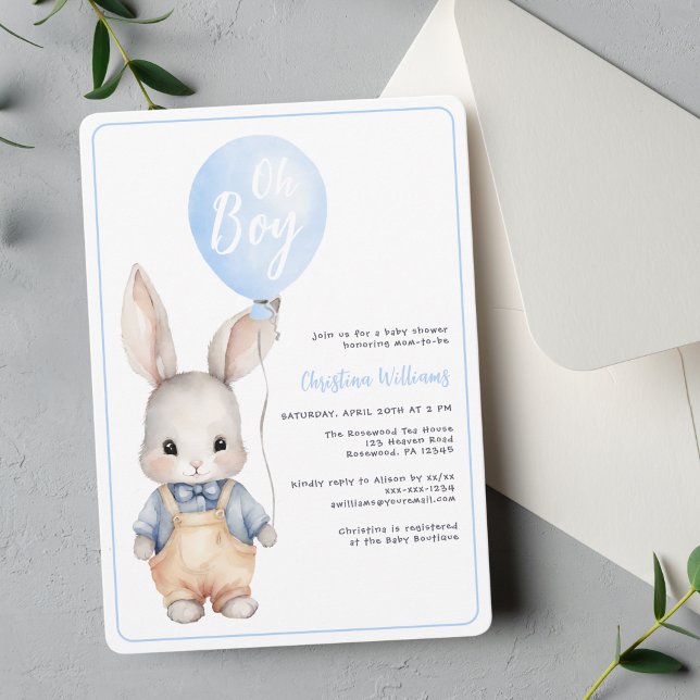 Invitación a Baby Shower de Oh Boy Balloon (Subido por el creador)