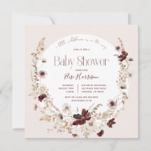 Invitación a Baby Shower de otoño de Wildflower