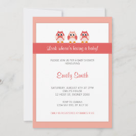 Invitación a Baby Shower de Owl Chica