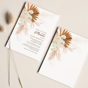 Invitación a Baby Shower de Pampas Grass Terracott
