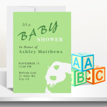 Invitación a Baby Shower de Panda Bear