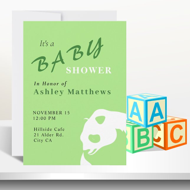 Invitación a Baby Shower de Panda Bear (Subido por el creador)