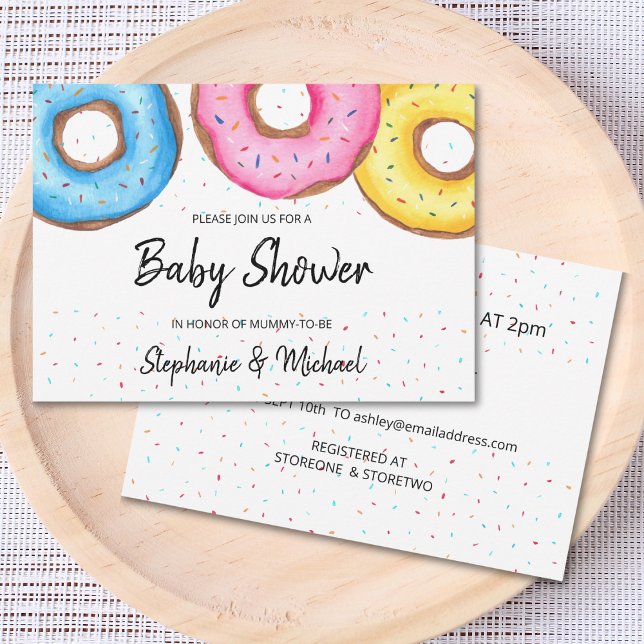 Invitación a Baby Shower de Parejas de Donuts (Subido por el creador)