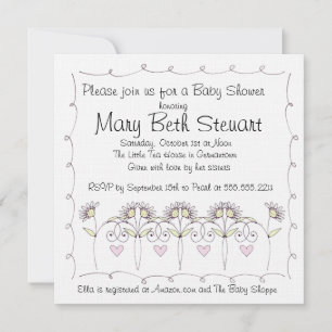 Invitación a Baby Shower de Paris Pastel