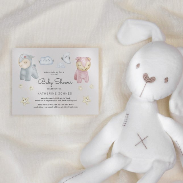 Invitación a Baby Shower De Pastel Plush Toys And  (Subido por el creador)