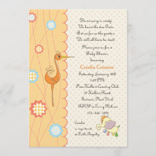 Invitación a Baby Shower de Peach Scalloped