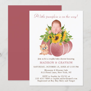 Invitación a Baby Shower de pequeñas parejas de ca