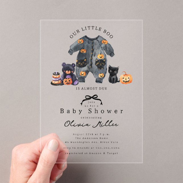 Invitación a Baby Shower de Pequeño Boo (Insitu (portátil))