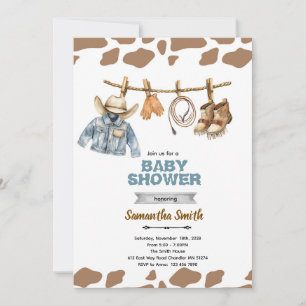 Invitación a baby shower de pequeño campista