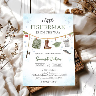 Invitación a baby shower de pequeño pescador