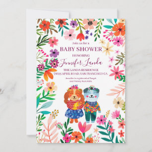 Invitación a Baby Shower de perros cute