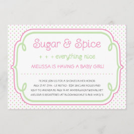 Invitación a Baby Shower de Personalizado de azúca