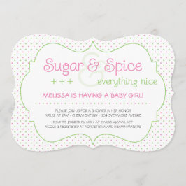 Invitación a Baby Shower de Personalizado de azúca