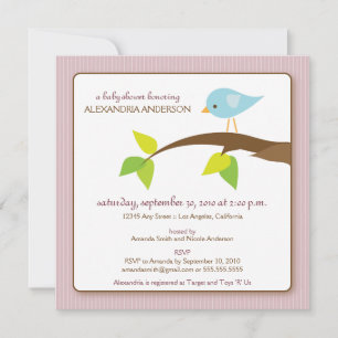 Invitación a Baby Shower de Personalizado de tuits