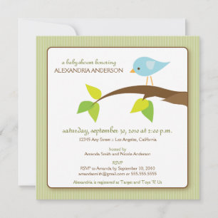 Invitación a Baby Shower de Personalizado de tuits
